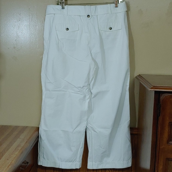 Talbots 🆕 Heritage Tie Waist Crop Pants 12 - Picture 5 of 11